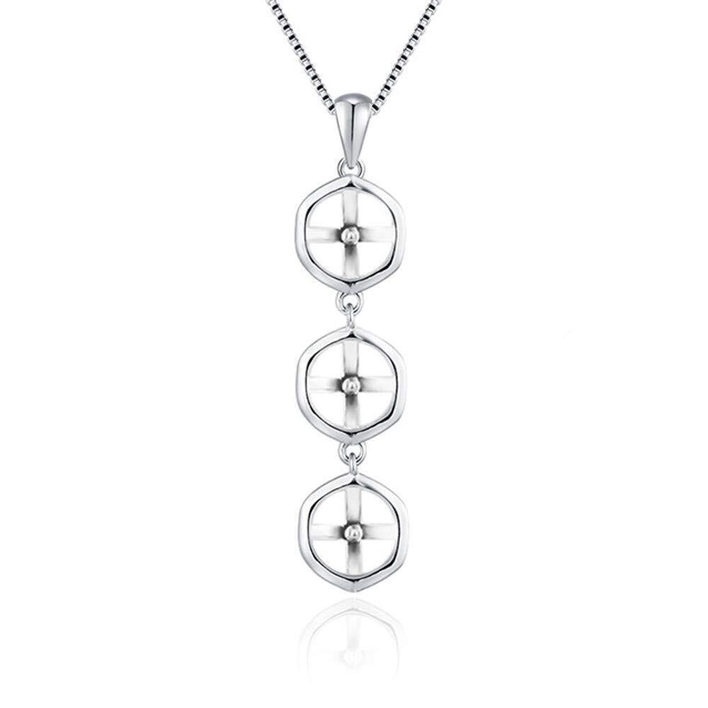 7526 Sterling Silver Trinity Bail Pin Pendant Fitting for Pearl Jewelry